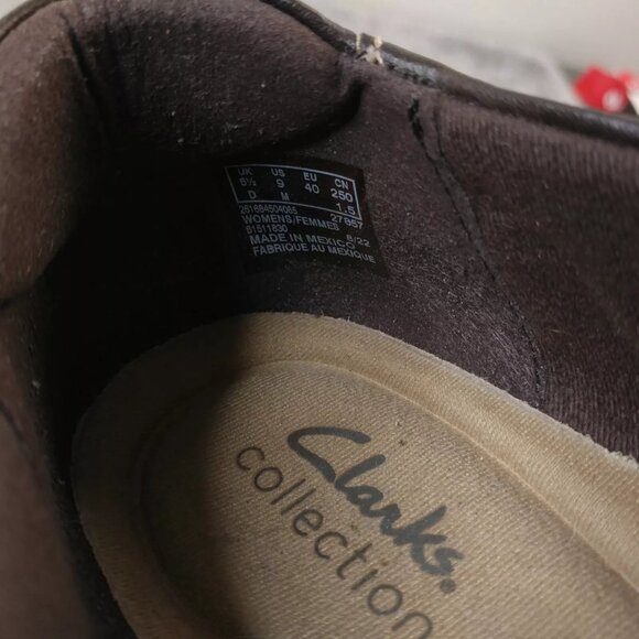 Clarks Cora Harbor Loafer Shoes Womens Size 9 Comfort Shoes Zip Brown Leather - Picture 3 of 11